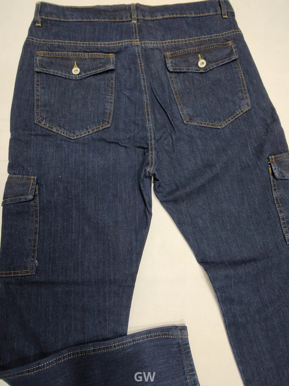 Wide-Leg Cargo Denim Jeans for Workwear from Uniform gw