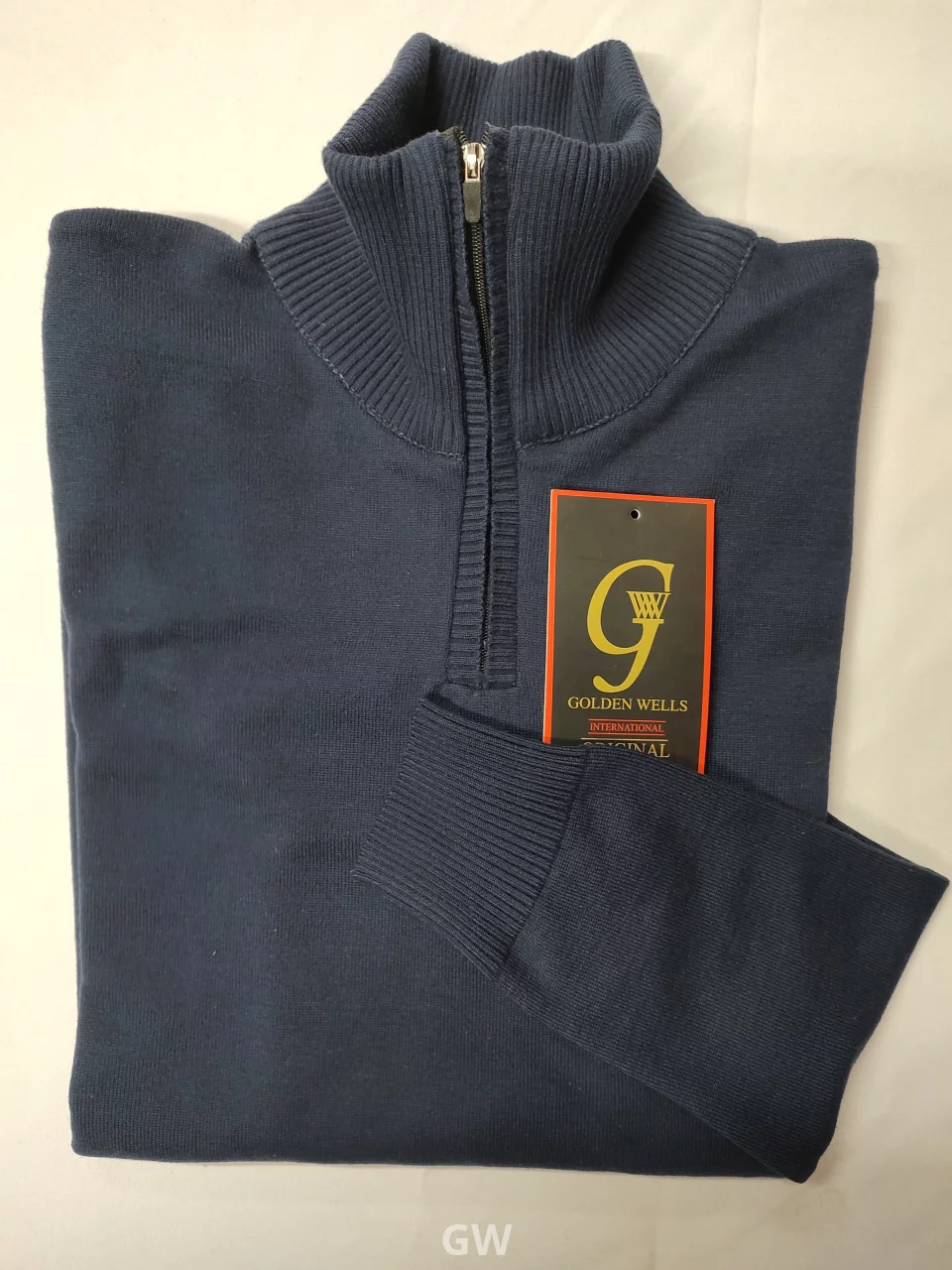 Wool Quarter-Zip High-Neck Pullover