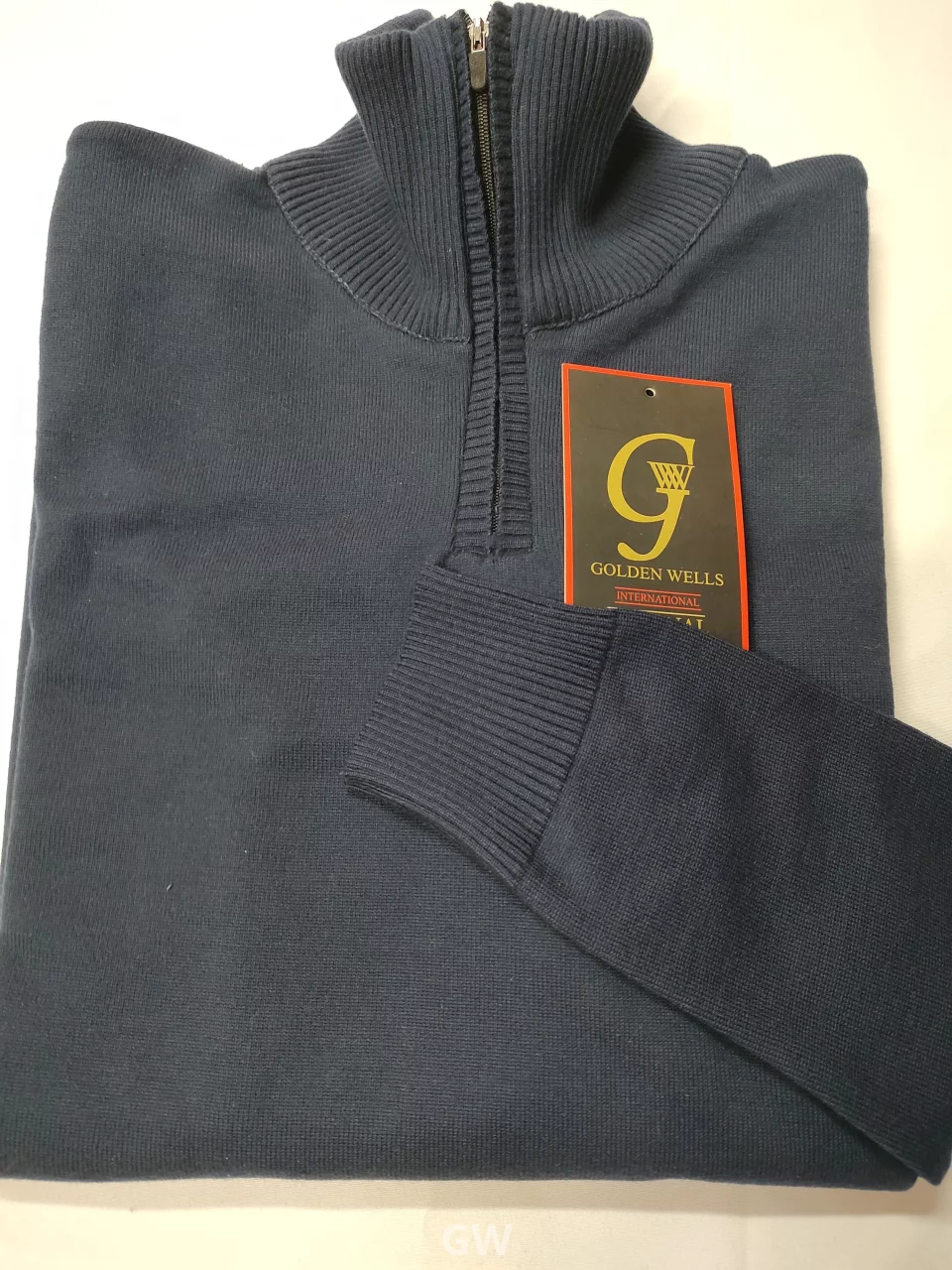 Wool Quarter-Zip High-Neck Pullover