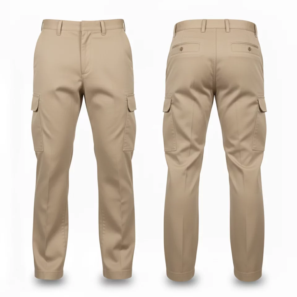 Plain Gabardine Cargo Trousers by Uniform gw