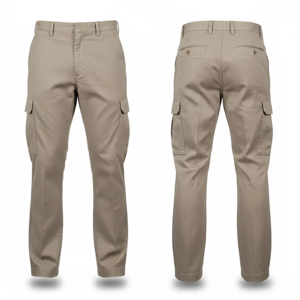 Plain Gabardine Cargo Trousers by Uniform gw