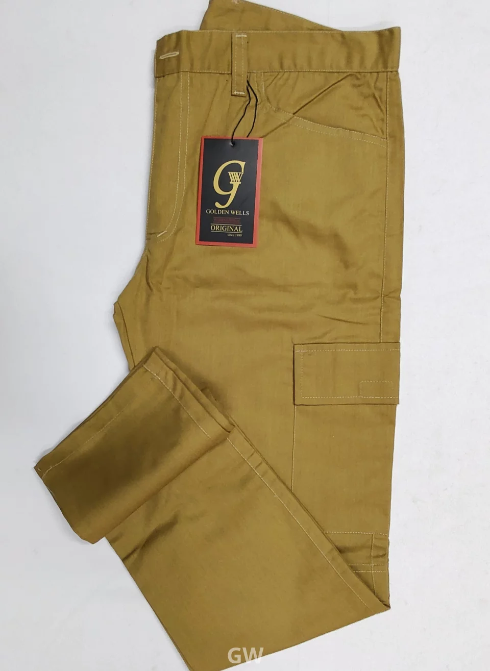 Beige Gabardine Convertible Cargo Trousers (2-in-1)