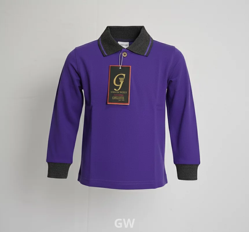 Long Sleeve Polo T-shirt For Kids by uniform gw
