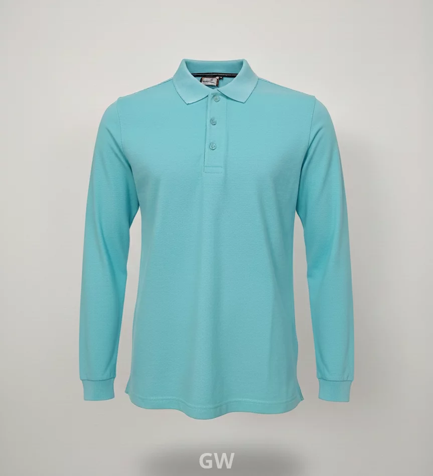 long-sleeved polo Tshirt Cotton For Men Uniform GW