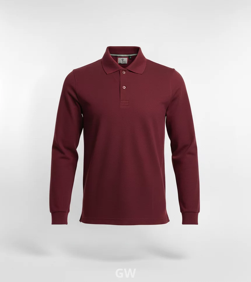 Long-sleeved polo Tshirt Cotton Uniform GW