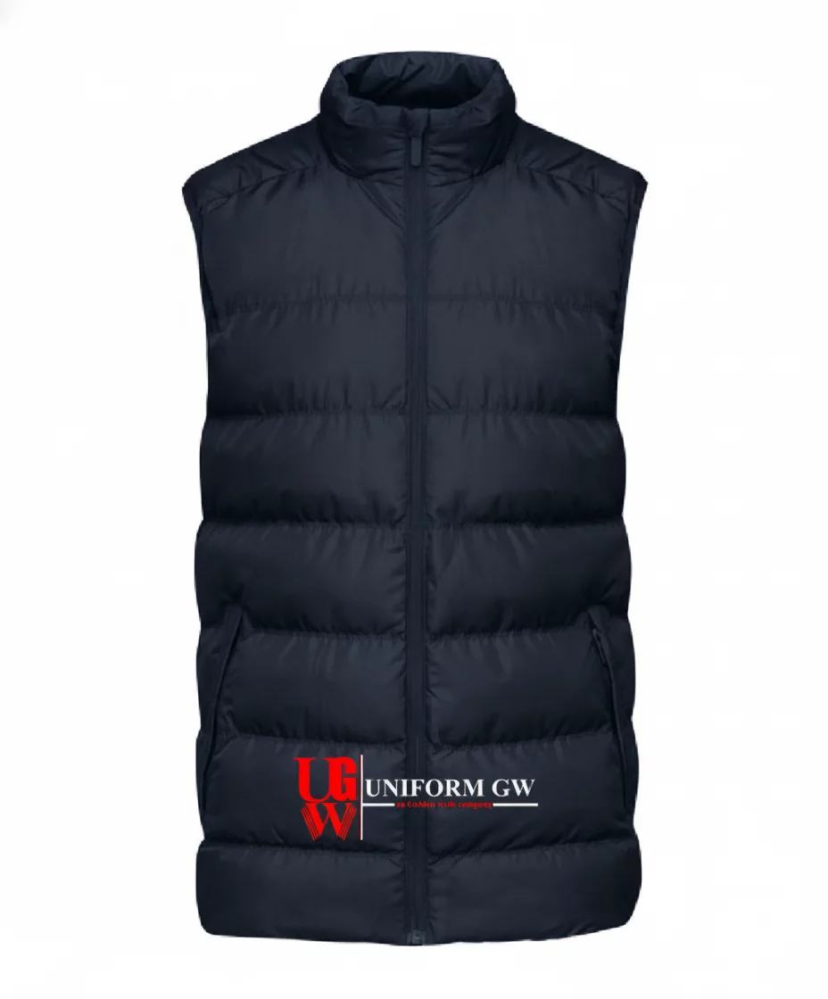 men's padded waterproof vest, designed for protection against cold