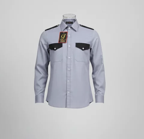 Men's Epaulet Shirt, Long-Sleeve Work and Uniform Shirt 5