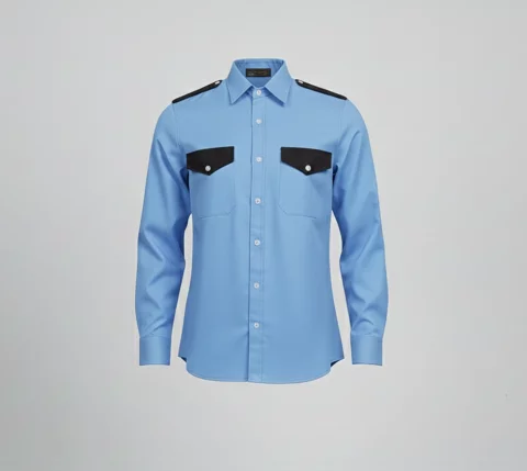 Men's Epaulet Shirt, Long-Sleeve Work and Uniform Shirt 4