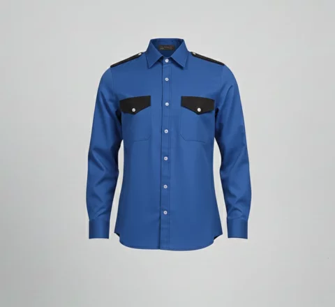 Men's Epaulet Shirt, Long-Sleeve Work and Uniform Shirt