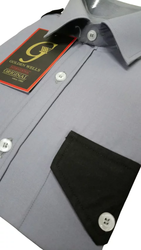 قميص رجالي قميص عمل وزي موحد بأكمام طويلة 7