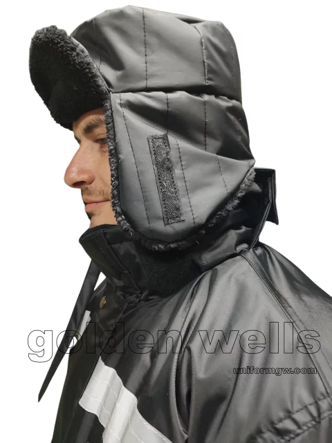 Waterproof hood lined with thermal fiber and fur for coolers 3