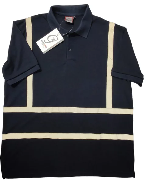 Half-sleeve cotton polo shirt with phosphoric tape 5