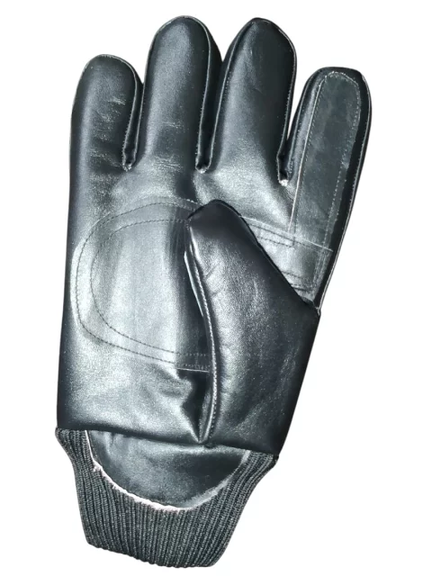 قفاز ضد المبردات مبطن بالفرو جلد طبيعي 6