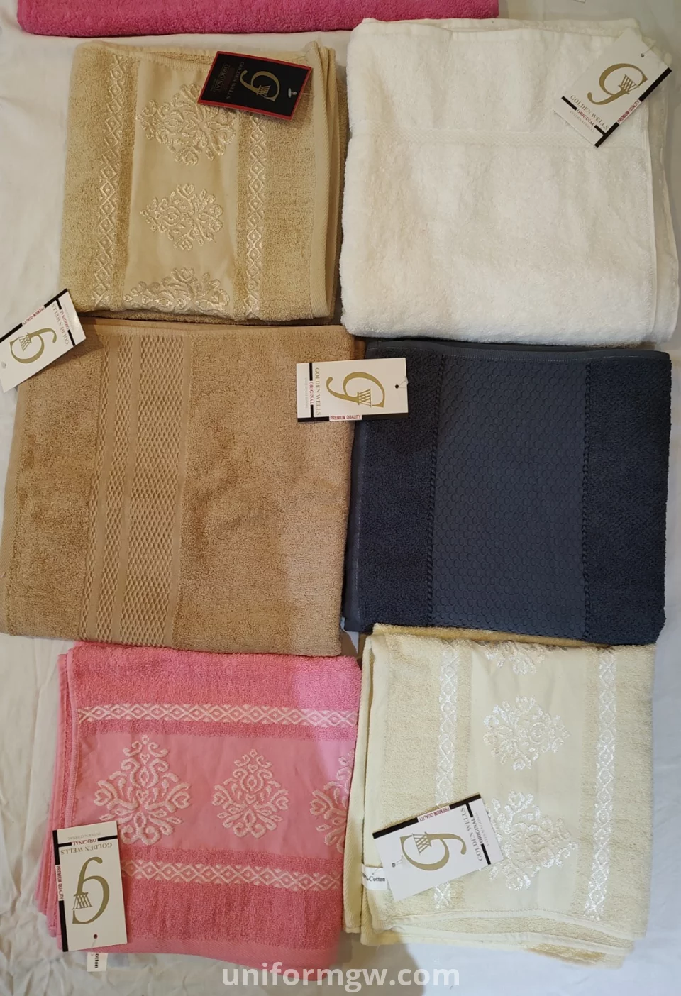 100% cotton multi-color towels for wholesale