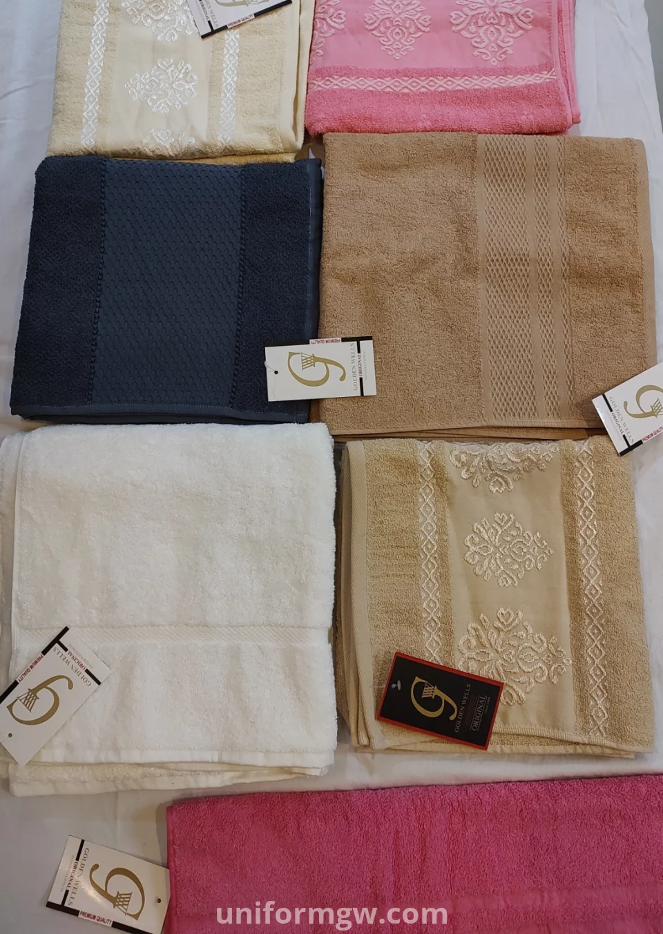 100% cotton multi-color towels for wholesale
