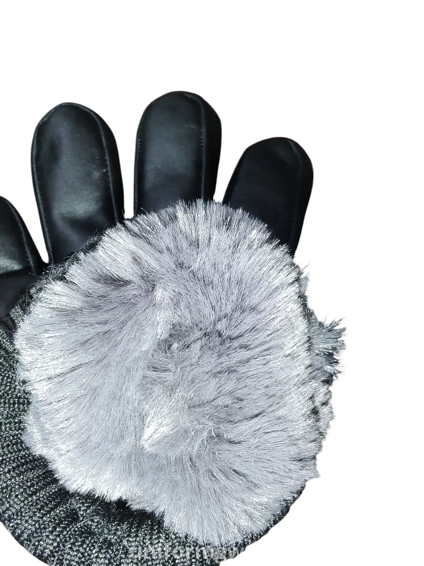 قفاز ضد المبردات مبطن بالفرو جلد طبيعي