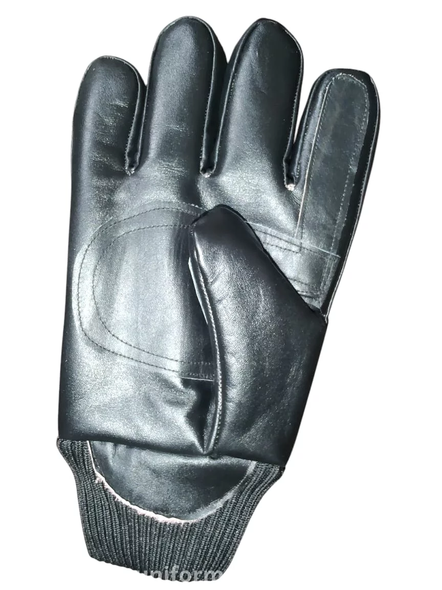 قفاز ضد المبردات مبطن بالفرو جلد طبيعي