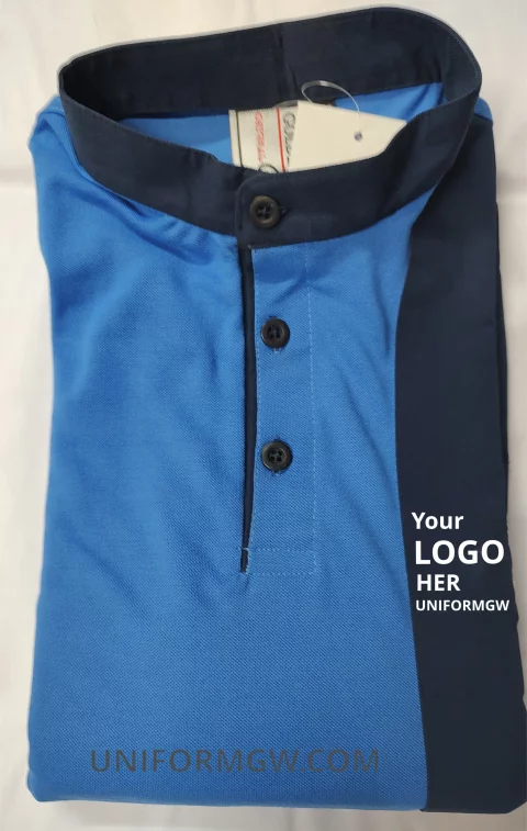 تيشرت بولو بكم مطعم بالجبردين بتصميم مقسم الألوان 4