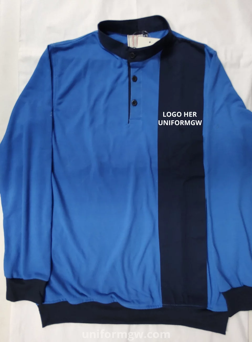 تيشرت بولو بكم مطعم بالجبردين بتصميم مقسم الألوان