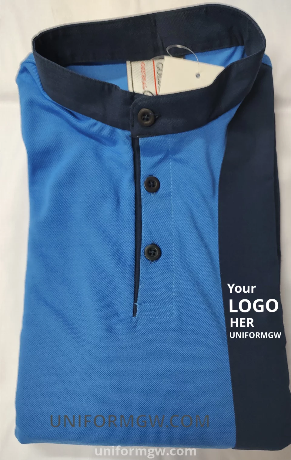 تيشرت بولو بكم مطعم بالجبردين بتصميم مقسم الألوان