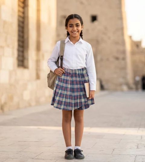 Girls' Summer Skort with Elastic Waist