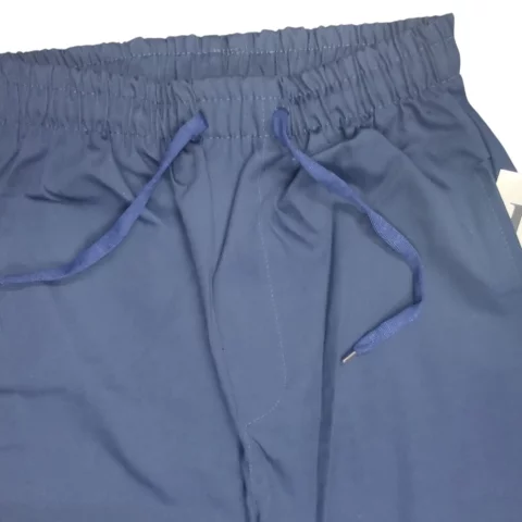 Elastic-waisted gabardine pants with with two front pockets 4
