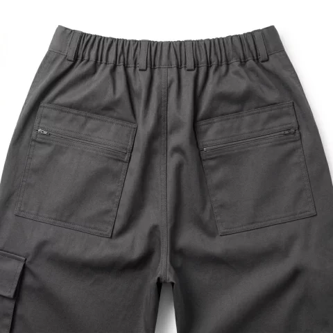 Gabardine pants with a belt and a back waistband 5