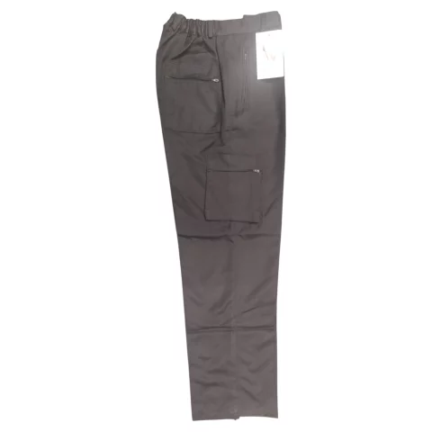 Gabardine pants with a belt and a back waistband 7