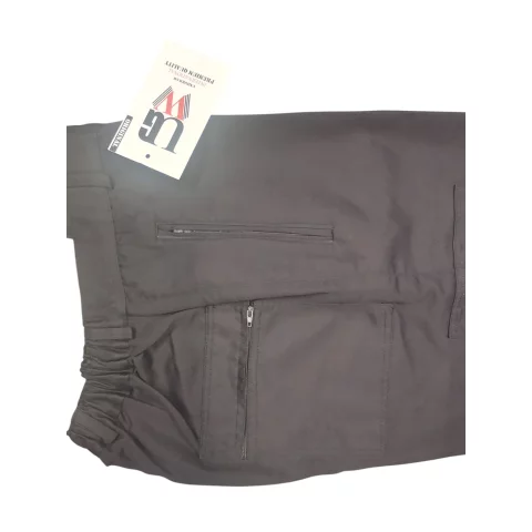 Gabardine pants with a belt and a back waistband 9