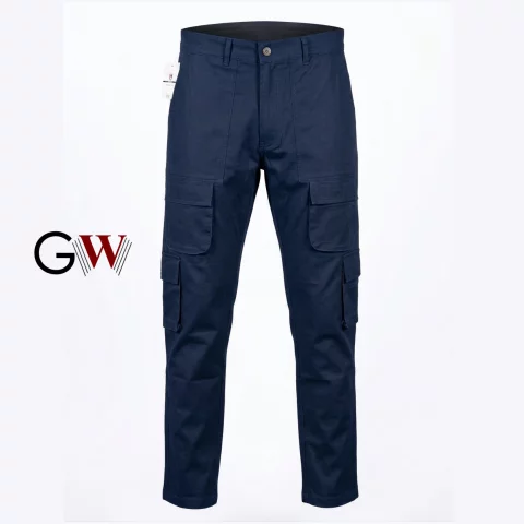 Gabardine Cargo Trousers 8 pockets 4