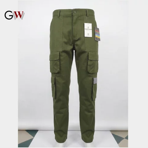 8-Pocket Gabardine Cargo Pants with Reflective Stripe 3