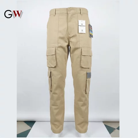 8-Pocket Gabardine Cargo Pants with Reflective Stripe 4