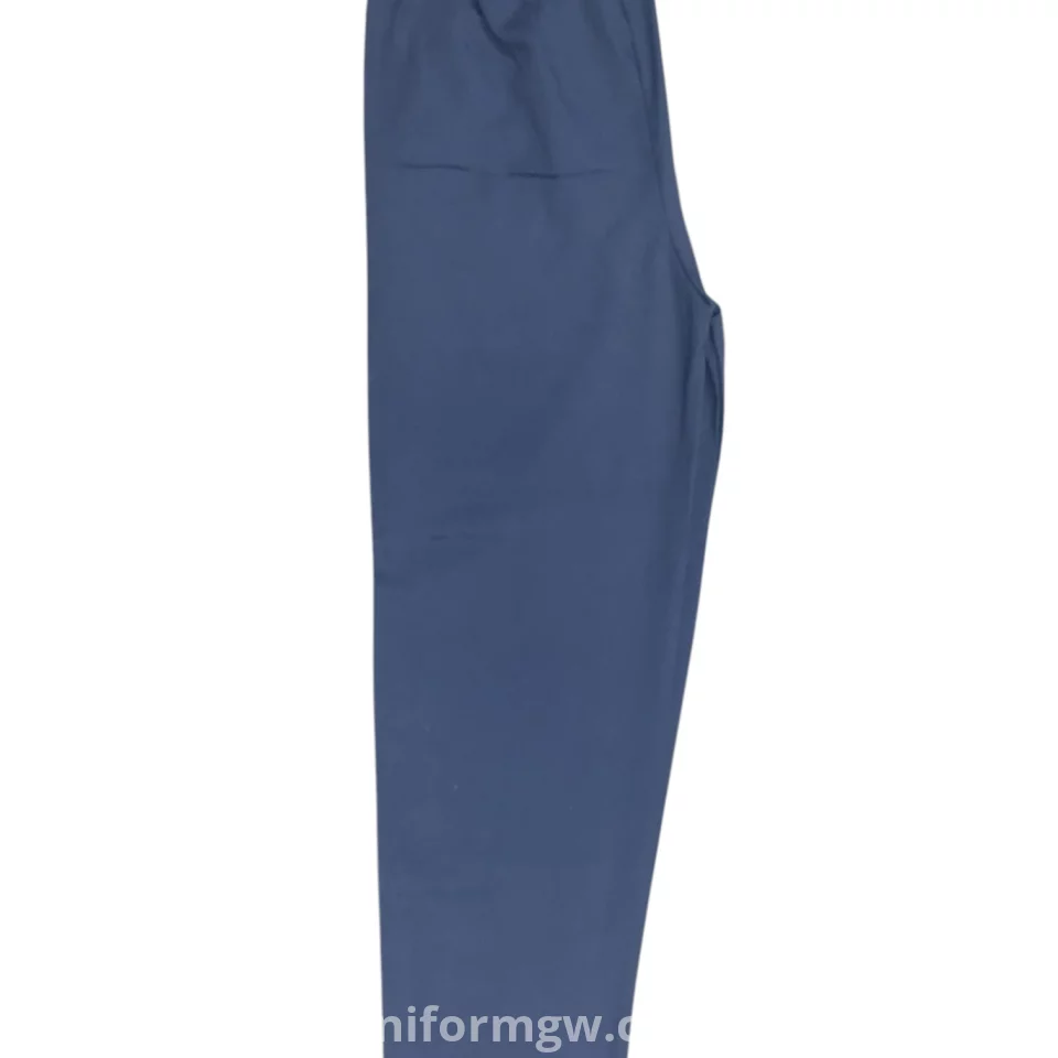 Elastic-waisted gabardine pants with with two front pockets