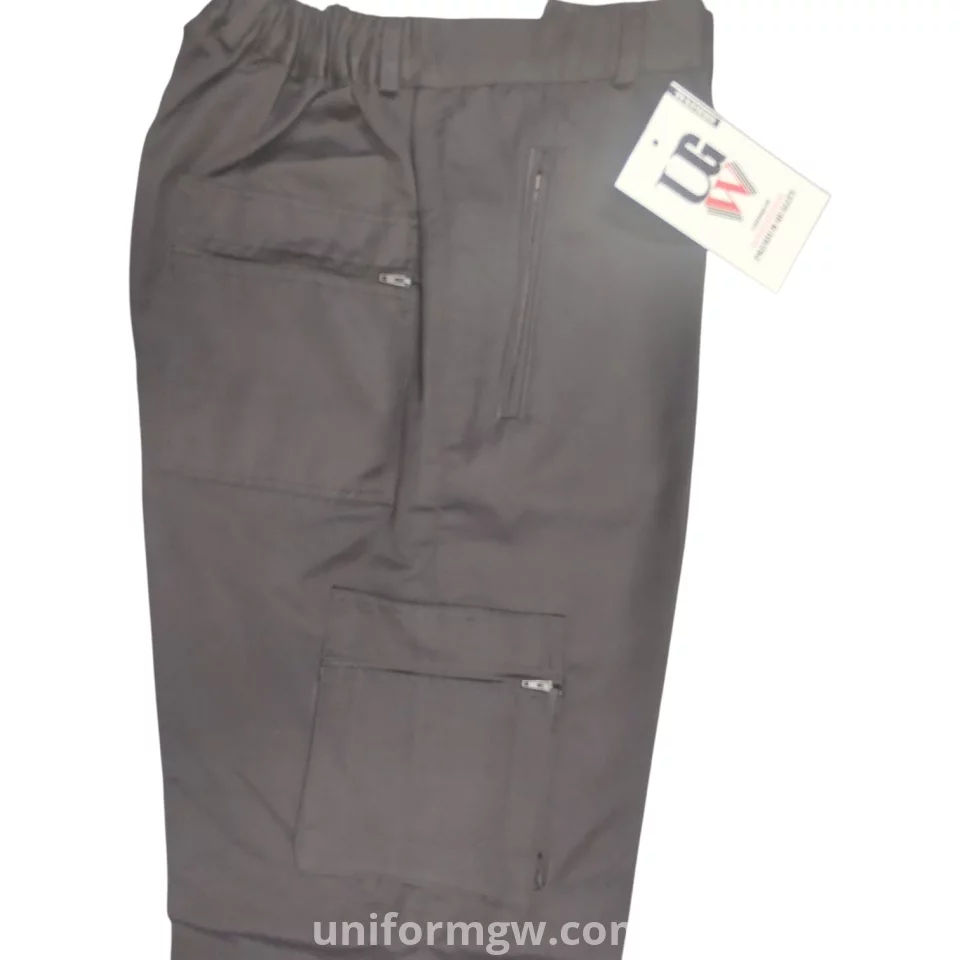Gabardine pants with a belt and a back waistband