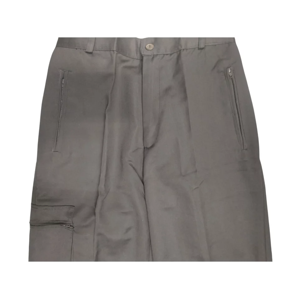 Gabardine pants with a belt and a back waistband