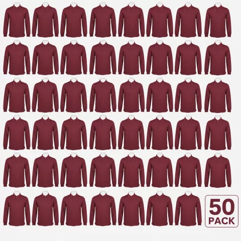 50 pack of Cotton Polo T-Shirt with Sleeves 3