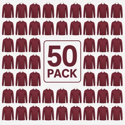 50 pack of Cotton Polo T-Shirt with Sleeves