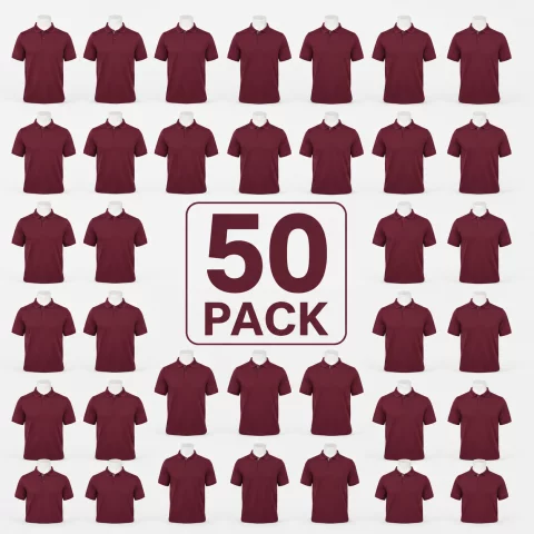 50 pack of Cotton Polo T-Shirt Short Sleeves