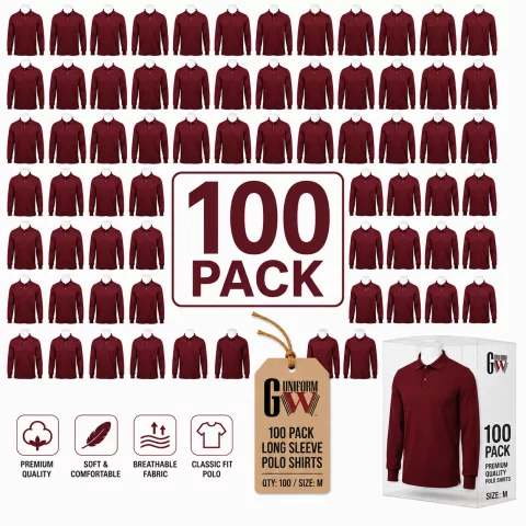 Pack of Cotton Polo T-Shirt Long Sleeves 3