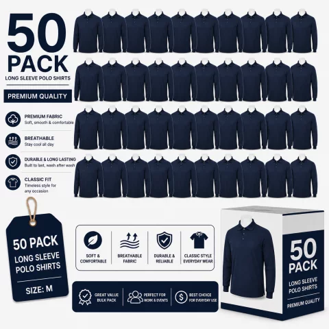 pack of Cotton Polo Shirts with Sleeves 5