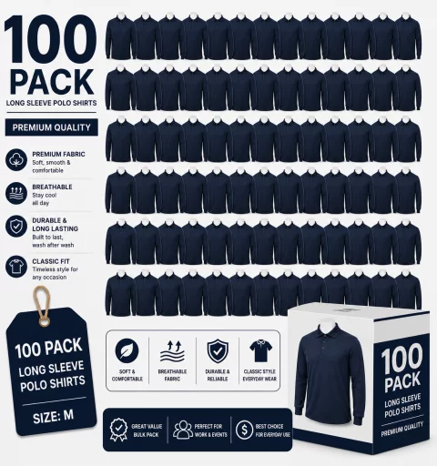pack of Cotton Polo Shirts with Sleeves 6