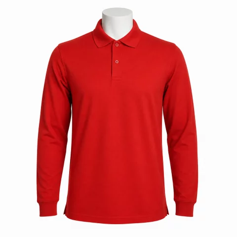 Pack of Red cotton polo shirts with sleeves