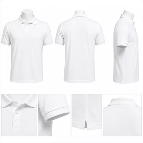 Pack of Red Cotton Polo Shirts with Half Sleeves 4