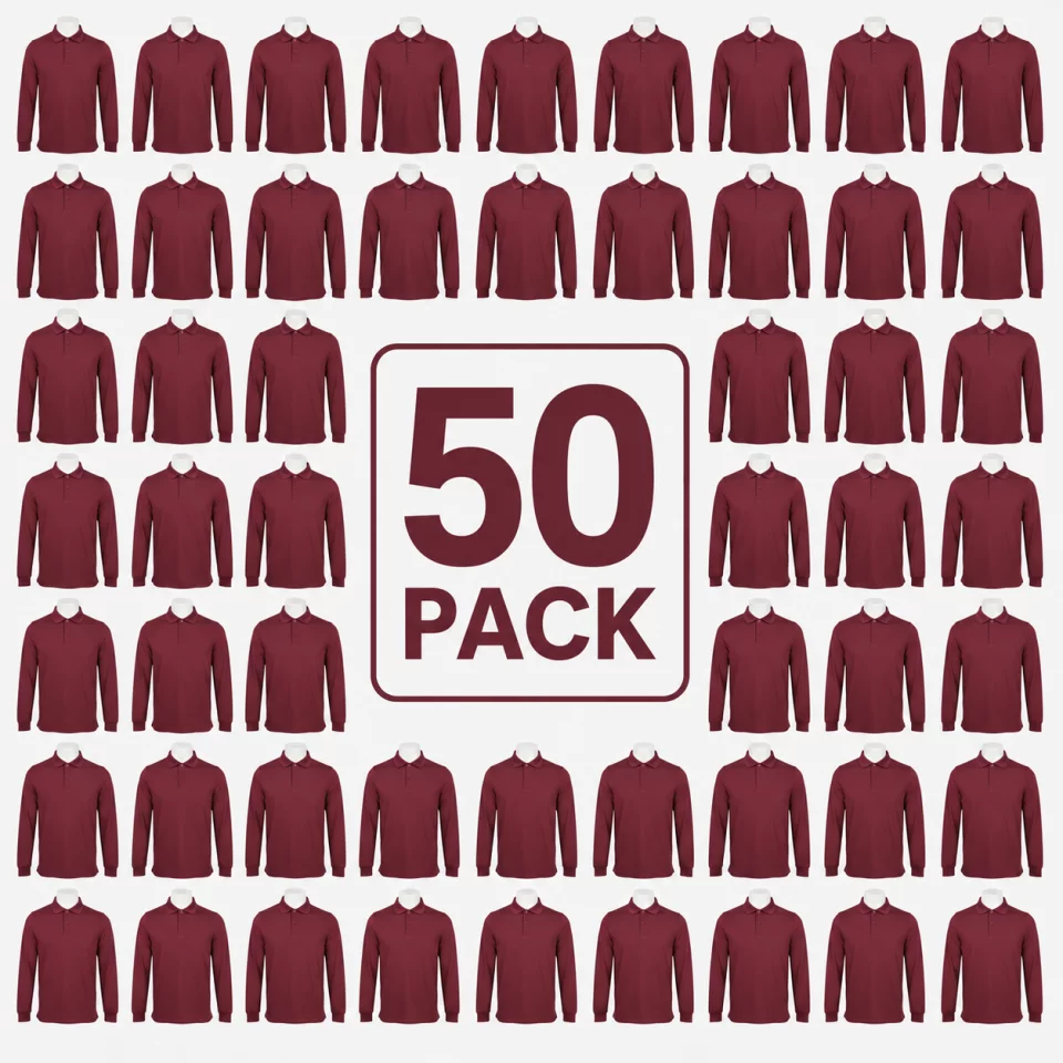 Pack of Cotton Polo T-Shirt Long Sleeves