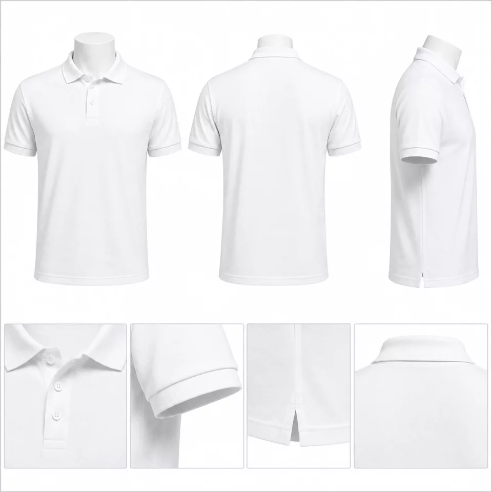 Pack of Red Cotton Polo Shirts with Half Sleeves